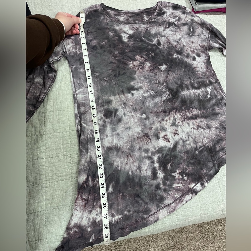 Lululemon To The Point Long Sleeve *Mist Diamond Dye Glacier Grey Moonwalk Sz 6 - Picture 7 of 8